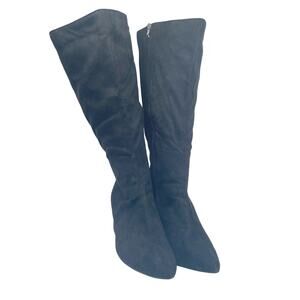 Journee Women's Kaison Wide Width Calf Stacked Heel Over The Knee Boots Size 12
